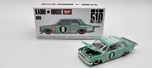 Datsun 510 Pro Street KDO510 Light Green (Designed by Jun Imai) Kaido House Special 1/64 Diecast Model Car by True Scale Miniatures KHMG008