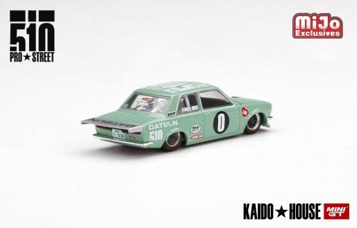 Datsun 510 Pro Street KDO510 Light Green (Designed by Jun Imai) Kaido House Special 1/64 Diecast Model Car by True Scale Miniatures KHMG008