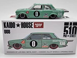 Datsun 510 Pro Street KDO510 Light Green (Designed by Jun Imai) Kaido House Special 1/64 Diecast Model Car by True Scale Miniatures KHMG008