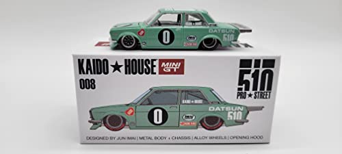 Datsun 510 Pro Street KDO510 Light Green (Designed by Jun Imai) Kaido House Special 1/64 Diecast Model Car by True Scale Miniatures KHMG008