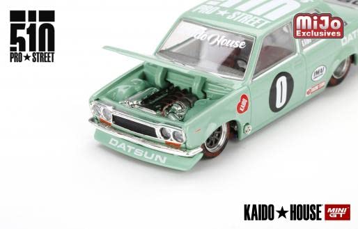 Datsun 510 Pro Street KDO510 Light Green (Designed by Jun Imai) Kaido House Special 1/64 Diecast Model Car by True Scale Miniatures KHMG008