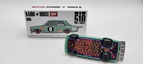 Datsun 510 Pro Street KDO510 Light Green (Designed by Jun Imai) Kaido House Special 1/64 Diecast Model Car by True Scale Miniatures KHMG008