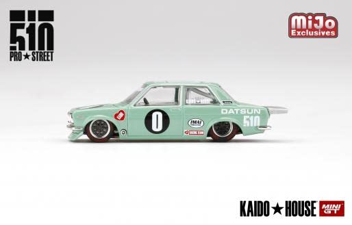 Datsun 510 Pro Street KDO510 Light Green (Designed by Jun Imai) Kaido House Special 1/64 Diecast Model Car by True Scale Miniatures KHMG008