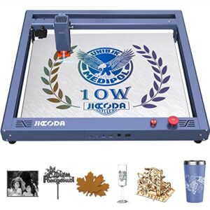 jiccoda l1 10w laser engraver machine,60w diy laser cutter and high power laser engraving machine for wood and metal, paper, acrylic,fabric,compressed spot 0.05mm high precision