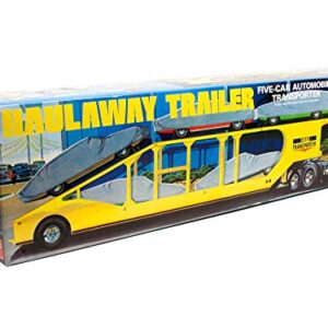 AMT 5-Car Haulaway Trailer 1/25th Scale Model Kit, White (AMT1193)