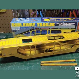 AMT 5-Car Haulaway Trailer 1/25th Scale Model Kit, White (AMT1193)