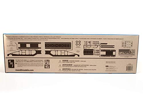 AMT 5-Car Haulaway Trailer 1/25th Scale Model Kit, White (AMT1193)