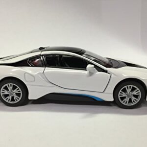 KiNSMART BMW i8 SetOf4 5" 1:36 Scale Die Cast Metal Model Toy Car w/ Pullback Action