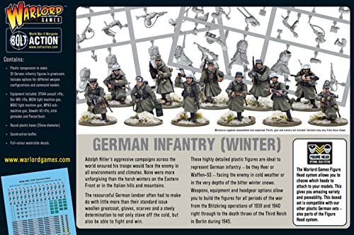 Bolt Action Winter German Grenadiers Infantry 1:56 WWII Military Wargamimg Plastic Model Kit