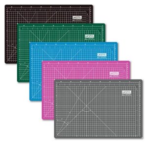 pvc a3 cutting mat() – a3 5 layers pvc (18l x 12w inch) (450 x 300 mm), colorful self healing cutting mat craft fabric quilting sewing scrapbooking one sided art project (set of 1) uesta (pink)