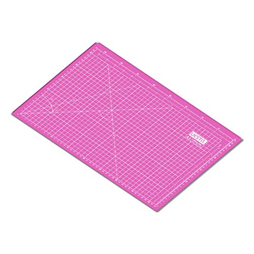 PVC A3 Cutting Mat() - A3 5 Layers PVC (18L x 12W Inch) (450 x 300 mm), Colorful Self Healing Cutting Mat Craft Fabric Quilting Sewing Scrapbooking One Sided Art Project (Set of 1) UESTA (Pink)