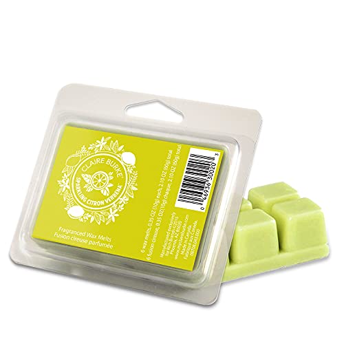 Claire Burke Wax Melts Air Freshener, Lemon Verbena Scent (1 Pack, 6 Scented Cubes) 2 Ounces