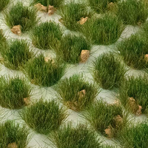 War World Scenics Self Adhesive Static Grass Tufts x 100 – Summer Alpine, 6mm – Model Railway Wargame Scenery Railroad Modelling Diorama Miniature Hobby Tabletop