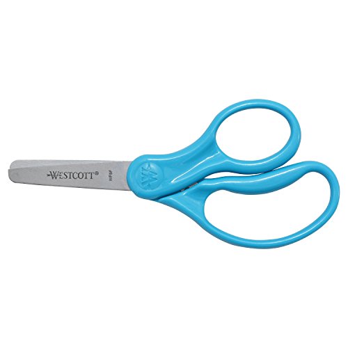 Westcott School Left and Right Handed Kids Scissors, 5 Inch Pointed, Blue