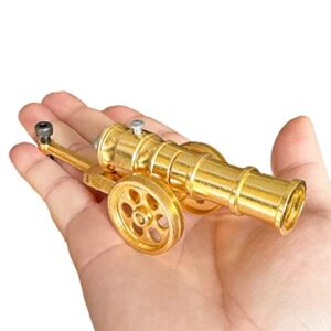 Mini Golden Cannon Model Metal Replica Collection Desktop Decoration Ornaments