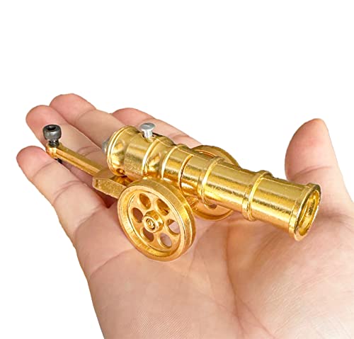 Mini Golden Cannon Model Metal Replica Collection Desktop Decoration Ornaments