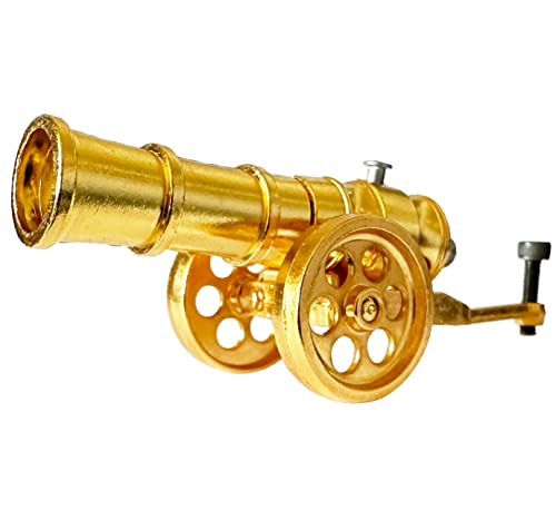 Mini Golden Cannon Model Metal Replica Collection Desktop Decoration Ornaments