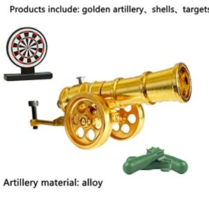 Mini Golden Cannon Model Metal Replica Collection Desktop Decoration Ornaments