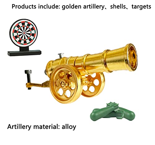 Mini Golden Cannon Model Metal Replica Collection Desktop Decoration Ornaments