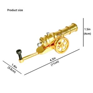 Mini Golden Cannon Model Metal Replica Collection Desktop Decoration Ornaments