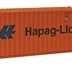 Walthers SceneMaster HO Scale Model of Hapag Lloyd (Orange, Blue) 20' Corrugated Container,949-8055