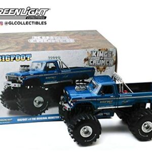 Kings of Crunch - Bigfoot #1-1974 Ford F-250 Diecast Monster Truck with 66-Inch Tires in 1:18 Scale