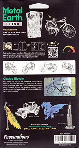 Fascinations Metal Earth Premium Series Classic Bicycle 3D Metal Model Kit