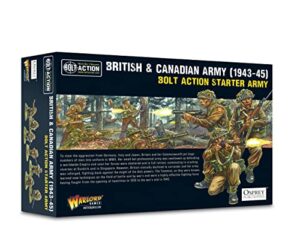 warlord bolt action british & canadian army 1943-1945 starter set 1:56 wwii military table top wargaming plastic model kit 402011020