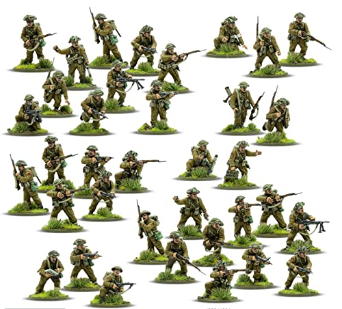 WarLord Bolt Action British & Canadian Army 1943-1945 Starter Set 1:56 WWII Military Table Top Wargaming Plastic Model Kit 402011020