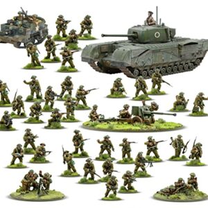 WarLord Bolt Action British & Canadian Army 1943-1945 Starter Set 1:56 WWII Military Table Top Wargaming Plastic Model Kit 402011020