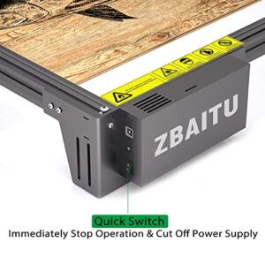 ZBAITU A40 Laser Engraver, 80W Laser Engraving Cutting Machine, 10W Optical Power High Accuracy Lazer Engraver Cutter for Metal and Wood Acrylic Leather DIY, Logo Carving, Support LightBurn