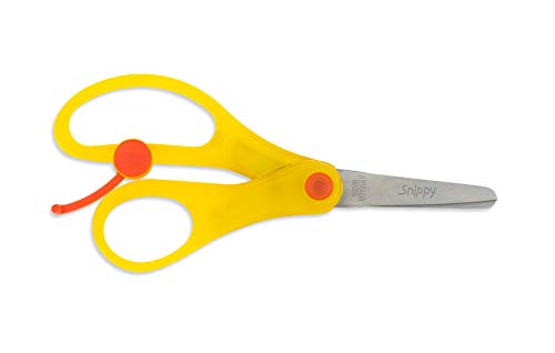 Hygloss-Armada Art Snippy Spring-Action Scissors - Spring Back Open as You Cut - Stainless Steel, Blunt Tip Blades - Easy Cutting for Children - Kids’ Arts & Crafts - 5 Inches - Yellow - 3 Pairs