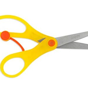 Hygloss-Armada Art Snippy Spring-Action Scissors - Spring Back Open as You Cut - Stainless Steel, Blunt Tip Blades - Easy Cutting for Children - Kids’ Arts & Crafts - 5 Inches - Yellow - 3 Pairs