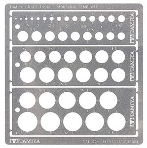 tamiya 74150 circle stencil pe (3) 1-12.5 mm, craft tools, model making accessories, 300074150