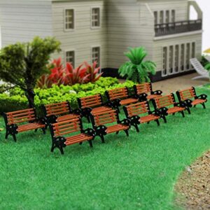 yz87 10pcs park benches model train ho tt 1:87 bench chair settee railway layout new