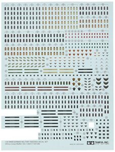 the hobby company tamiya 1:35 wwii german military insignia decal set (africa corps/waffen ss)