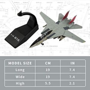 Lose Fun Park Diecast 1：100 F-14 Tomcat Fighter Attack Airplanes Military Display Model Aircraft for Collection or Gift