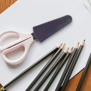 EXCEART 4pcs Sewing Scissors Sheath Leather Scissors Cover Protector Safety Trimming Beauty Tool Protection Cover Collect Bags