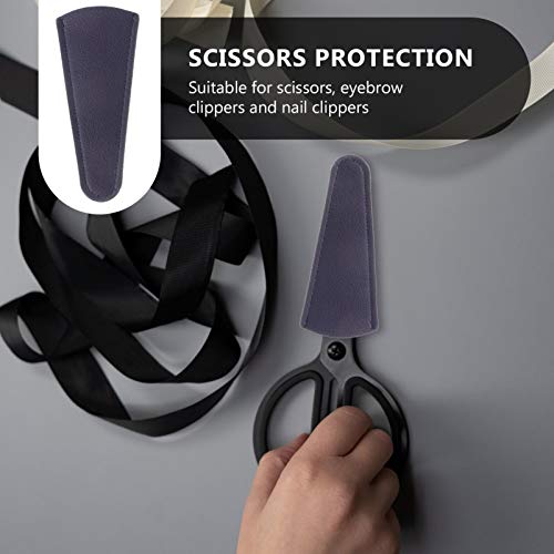 EXCEART 4pcs Sewing Scissors Sheath Leather Scissors Cover Protector Safety Trimming Beauty Tool Protection Cover Collect Bags