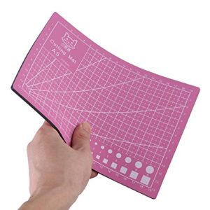 Self Healing Cutting Mat, Professional Durable Non-SlipCutting Mat with Clear Measurements for Arts & Crafts, Single Side, 8" x 6"(Pink)