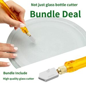 Glass Bottle Cutter, DIY Glass Cutter for Bottles, DIY Machine for Cutting Round Oval Bottles,Beer & Wine Bottle Cutter Tool with Accessories, Bottle Cutter for Beer, Whiskey, Liquor, Champagne