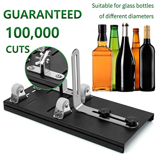 Glass Bottle Cutter, DIY Glass Cutter for Bottles, DIY Machine for Cutting Round Oval Bottles,Beer & Wine Bottle Cutter Tool with Accessories, Bottle Cutter for Beer, Whiskey, Liquor, Champagne