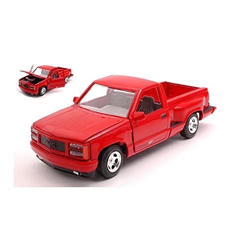 Motormax Model Compatible with GMC Sierra GT Pick UP 1992 RED 1:24 DIECAST MTM73204R