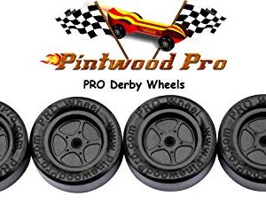 Pintwood Pro Wheels for Derby Car Racing | Deep Hub Stores Graphite | from Pinewood Pro