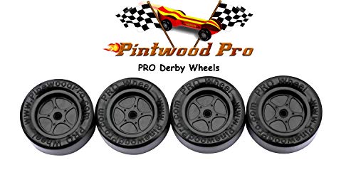 Pintwood Pro Wheels for Derby Car Racing | Deep Hub Stores Graphite | from Pinewood Pro