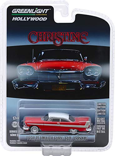 Greenlight 44840-B Hollywood Series 24 Christine 1958 Plymouth Fury Evil Version with Blacked Out Windows 1/64 Scale