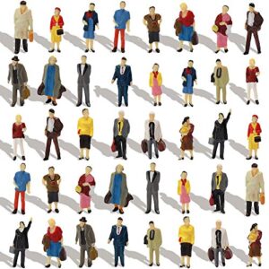 p8712 40pcs all standing pose figures assorted ho scale person model train street people desktop decoration