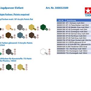 TAMIYA 32589 1/48 German Tank Destroyer Elefant Plastic Model Kit