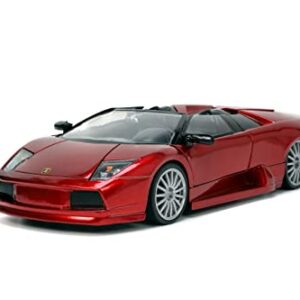 Jada Toys Hyper-Spec 1:24 Lamborghini Murcielago Roadster Die-cast Car Red, Toys for Kids and Adults