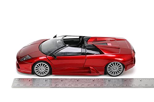 Jada Toys Hyper-Spec 1:24 Lamborghini Murcielago Roadster Die-cast Car Red, Toys for Kids and Adults